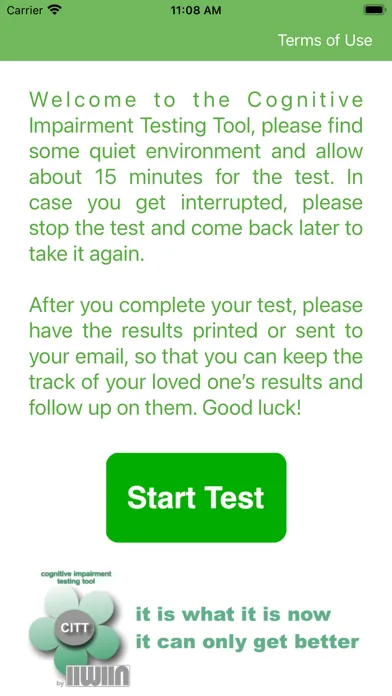 Cognitive Impairment Test स्क्रीनशॉट