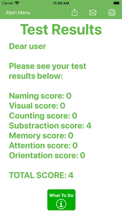 Cognitive Impairment Test स्क्रीनशॉट