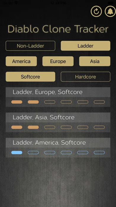 Ảnh chụp màn hình của Diablo Clone Tracker