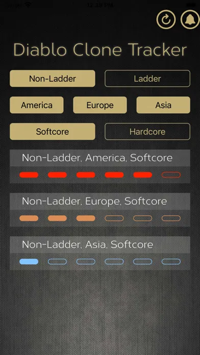 Ảnh chụp màn hình của Diablo Clone Tracker