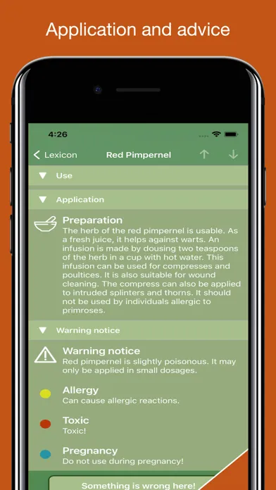 Tangkapan skrin Medicinal Herbs Lexicon