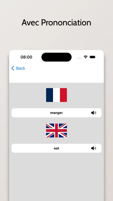 Captures d'écran de Dictionnaire Anglais-Français