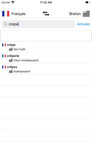 Capturas de pantalla de Dictionnaire Breton-Français