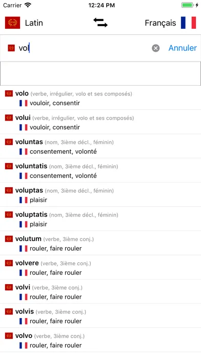 Dictionnaire Latin-Français Screenshots