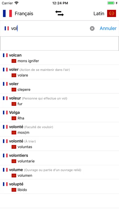 Dictionnaire Latin-Français Screenshots