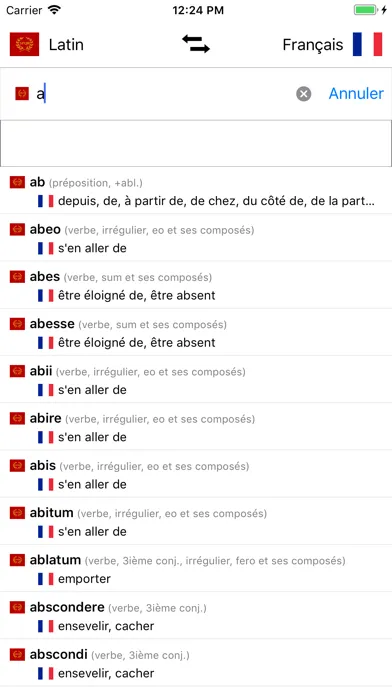 Dictionnaire Latin-Français Screenshots