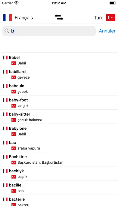 Dictionnaire Turc-Français應用截圖