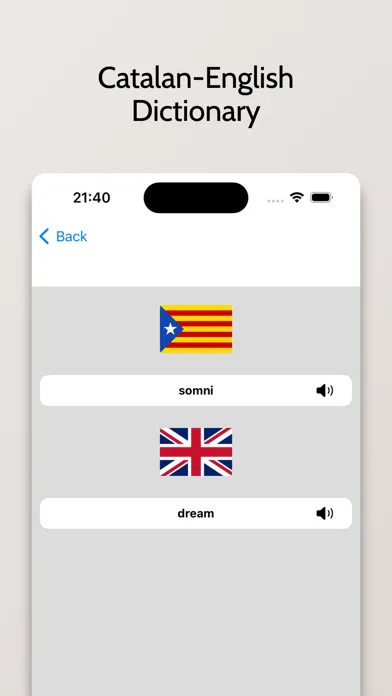Capturas de tela do Catalan-English Dictionary