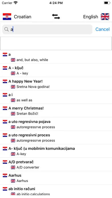 Captures d'écran de Croatian-English Dictionary