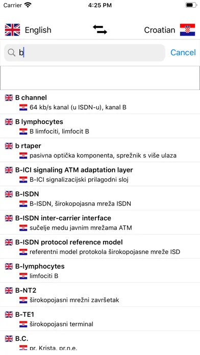 Captures d'écran de Croatian-English Dictionary