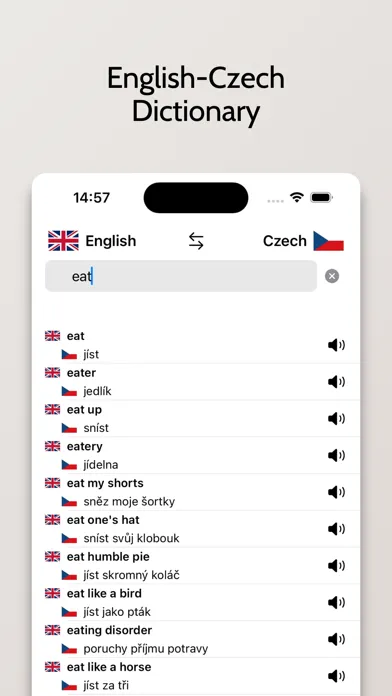Czech/English Dictionary Ekran Görüntüleri