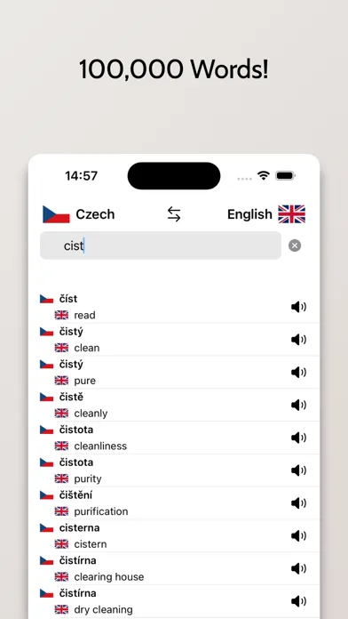 Czech/English Dictionary Ekran Görüntüleri