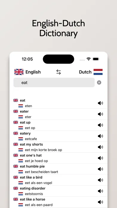 ภาพหน้าจอของ Dutch/English Dictionary