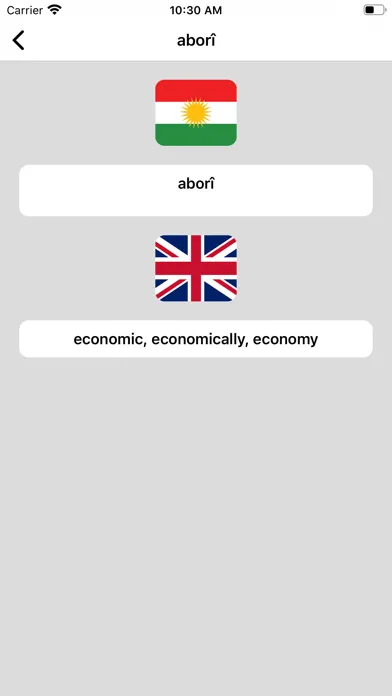 Captures d'écran de Kurdish-English Dictionary