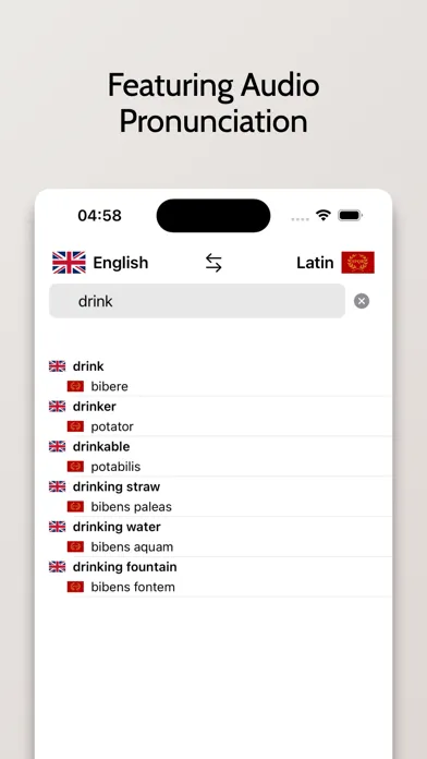 Latin English Dictionary Screenshots
