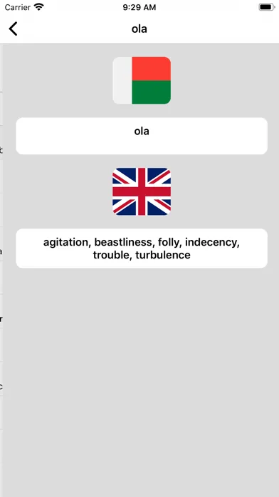 Malagasy-English Dictionary スクリーンショット