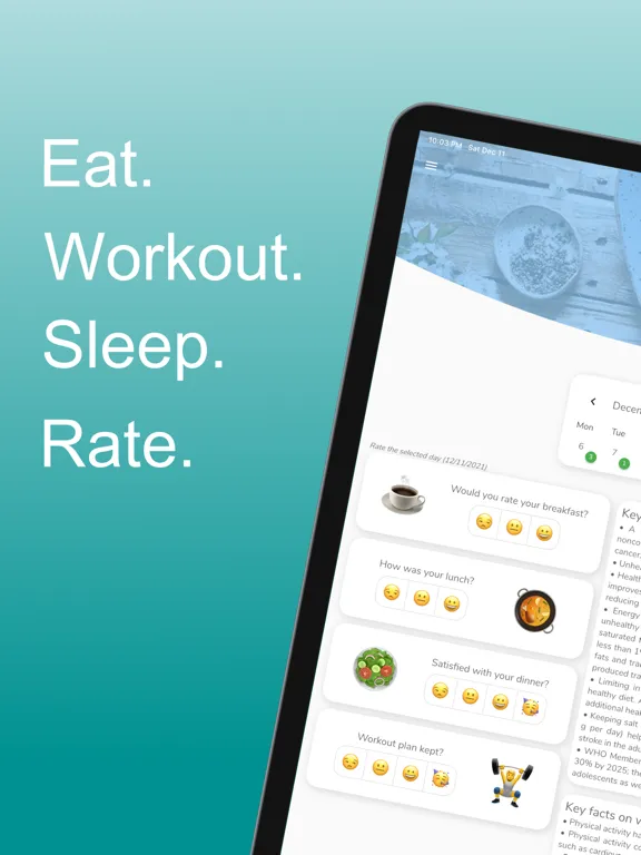 Diet21 iPad  سکرین شاٹس