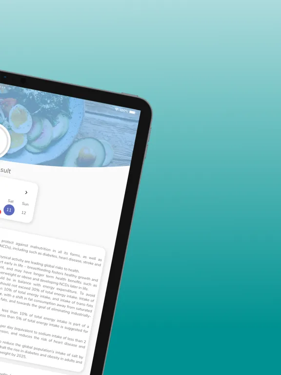 Diet21 iPad  سکرین شاٹس