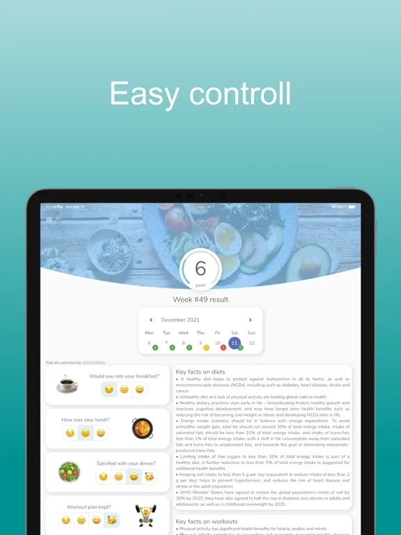 Diet21 iPad  سکرین شاٹس