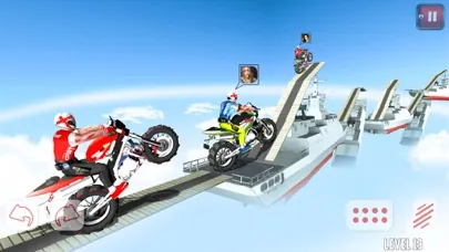 ภาพหน้าจอของ Dirtbike Roof Top Racing Game