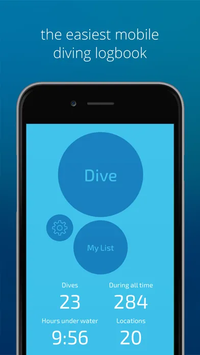 Tangkapan skrin Diving logbook-Dive Number
