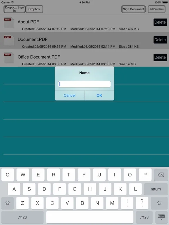 Captures d'écran de Sign Documents - Signature Pro iPad 