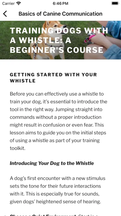 Dog whistle & Training Course 스크린샷