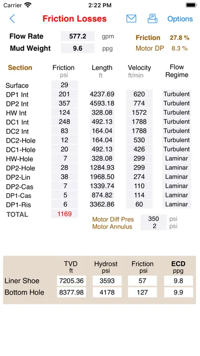 Capturas de tela do Drilling Hydraulics 2