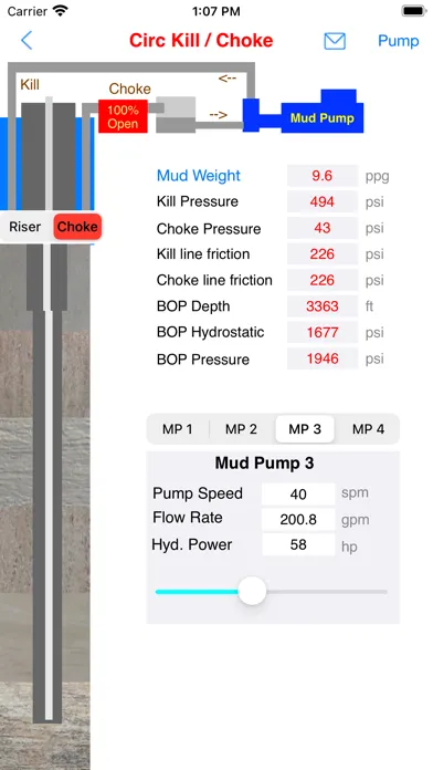Capturas de tela do Drilling Hydraulics 2