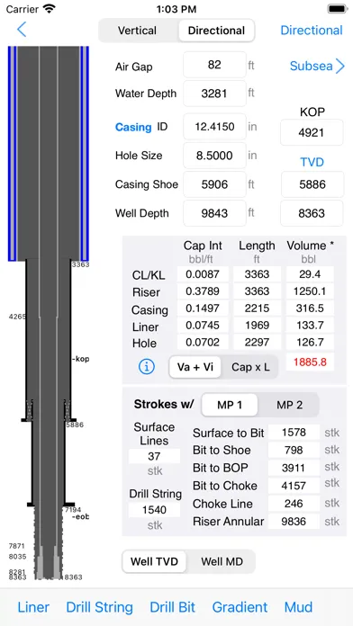 Capturas de tela do Drilling Hydraulics 2