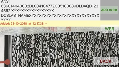 Zrzuty ekranu Driver License Reader