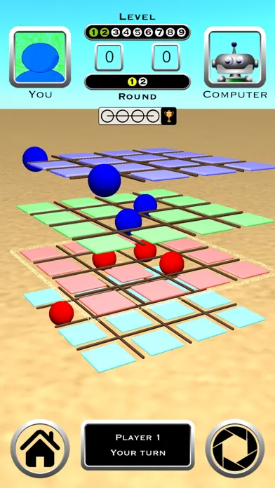 Tic Tac Toe 3D Board Game Screenshots