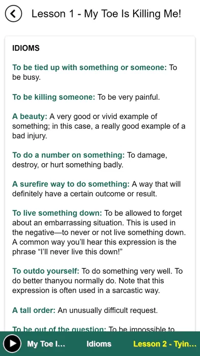 Tangkapan skrin Easy American Idioms