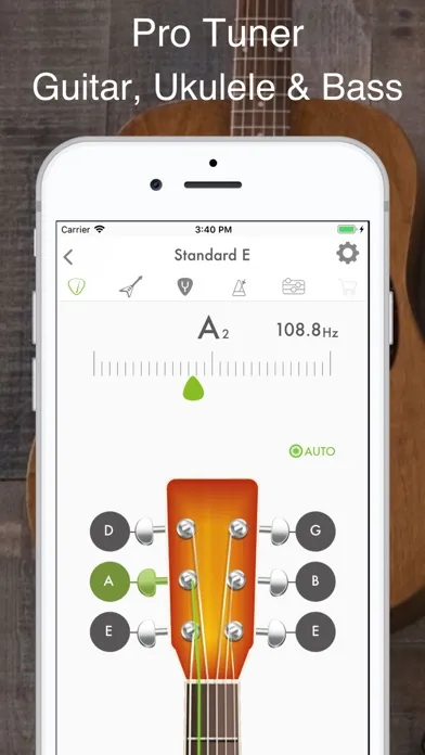 Guitar Tuner: Bass and Ukulele سکرین شاٹس