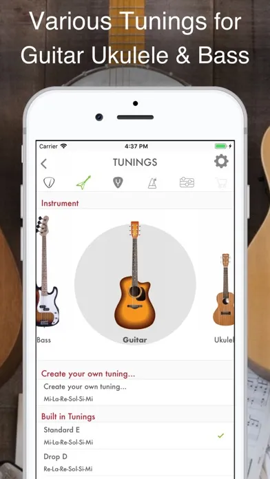 Guitar Tuner: Bass and Ukulele سکرین شاٹس
