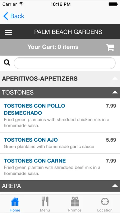 Tangkapan skrin El Sabor Latino Restaurant