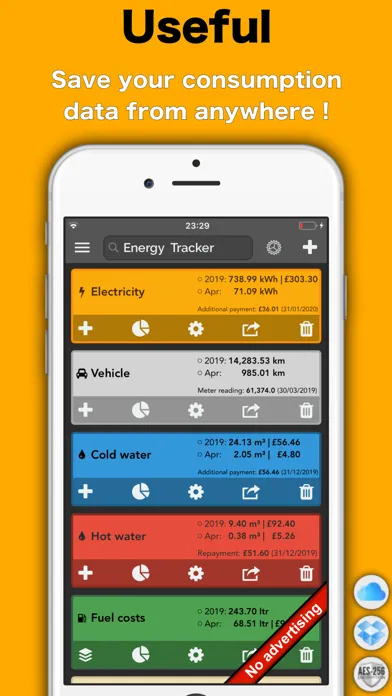 Ảnh chụp màn hình của Energy Tracker
