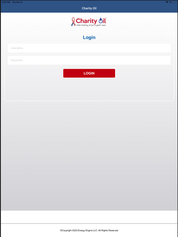 Ảnh chụp màn hình của Charity Oil iPad 
