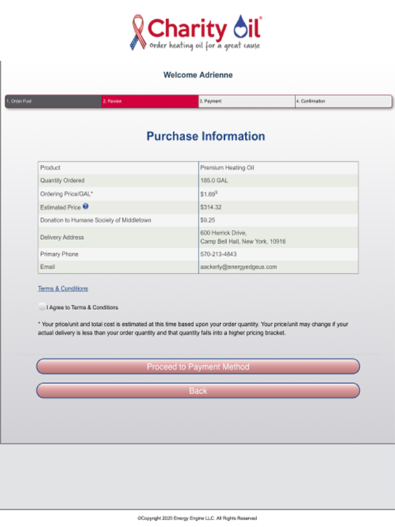 Ảnh chụp màn hình của Charity Oil iPad 