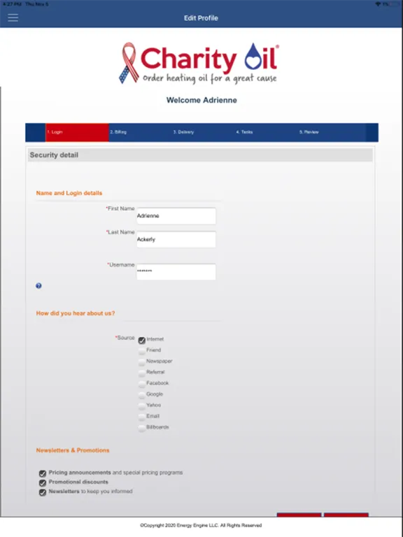 Charity Oil iPad 應用截圖