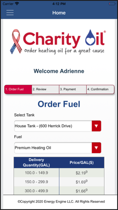 Ảnh chụp màn hình của Charity Oil