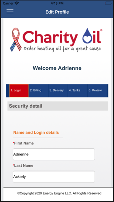 Ảnh chụp màn hình của Charity Oil