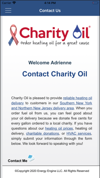 Ảnh chụp màn hình của Charity Oil