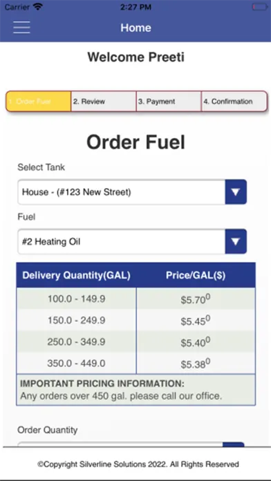Tangkapan layar Falcon Oil