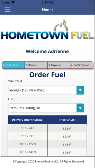 Tangkapan skrin Hometown Fuel