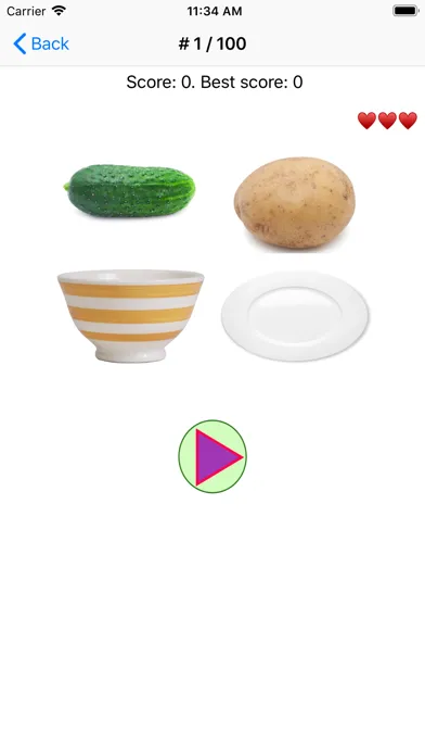 Screenshot di English words, nouns and test