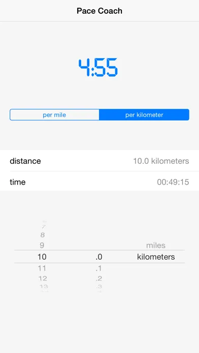 Pace Coach Free Pace Calculator 스크린샷