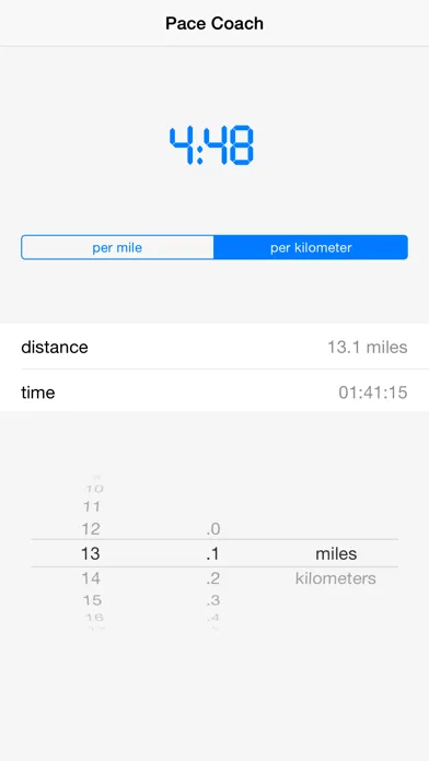 Pace Coach Free Pace Calculator 스크린샷