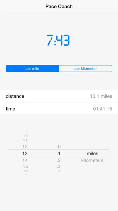 Pace Coach Free Pace Calculator 스크린샷