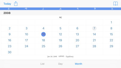Capturas de tela do Ethiopian Calendar